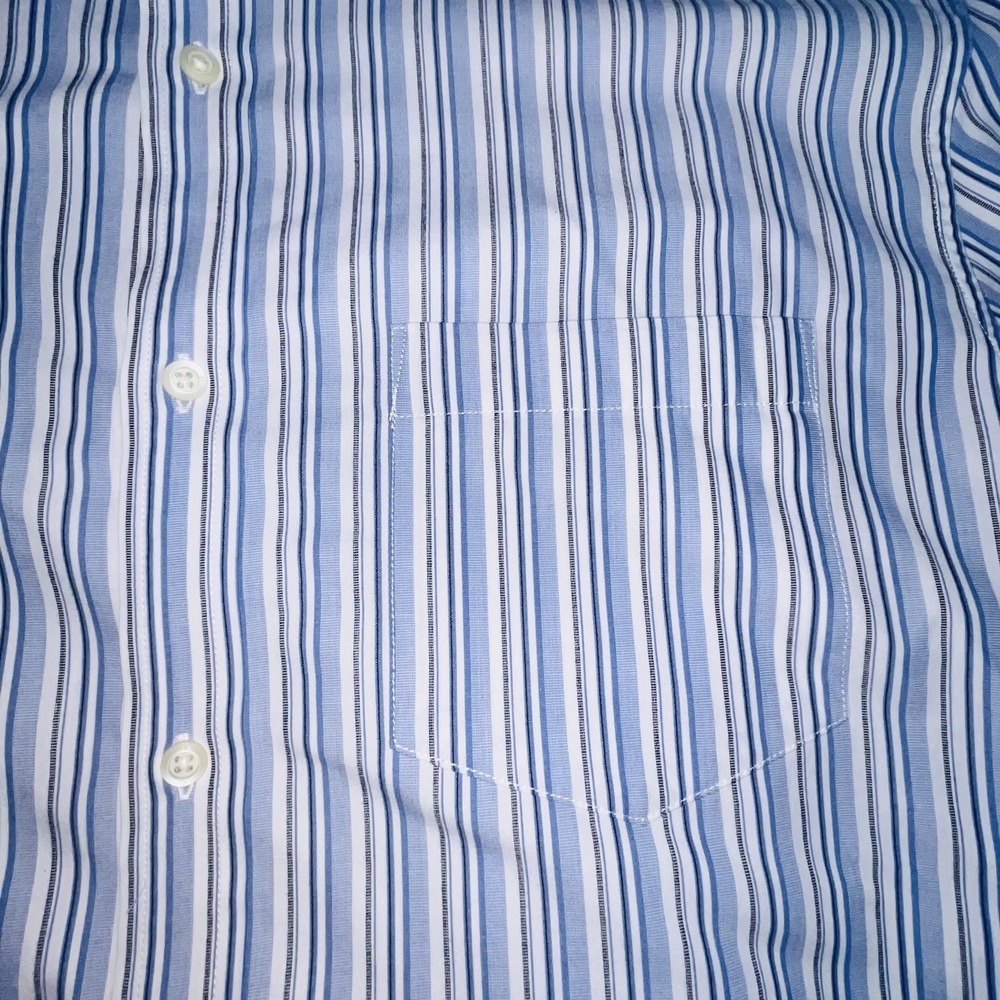 Banana Republic Mens Shirt XL Blue White Striped Long Sleeve Button Up - Picture 6 of 12
